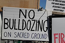 Protest at Glen Cove sacred burial site No Bulldozing.jpg