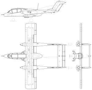 Схема самолёта OV-10A.