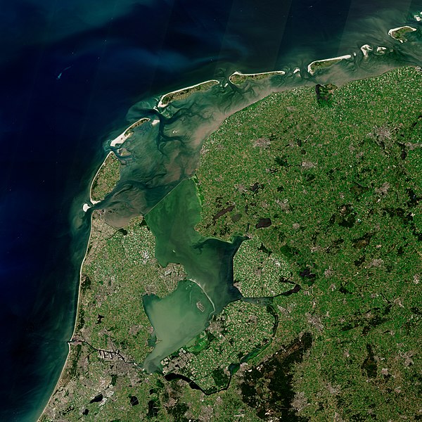 File:North Holland, Friesland and Flevoland by Sentinel-2, 2018-06-30 (big version).jpg