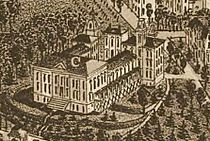 The "Deaf and Dumb Asylum," as shown on an 1886 map of Knoxville Old-knoxville-city-hall-1886-tn1.jpg