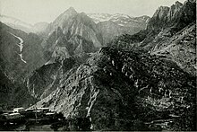 Rugged mountains in the 1920s