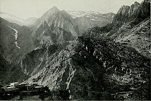 Rugged mountains in the 1920s