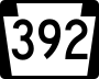 Pennsylvania Route 392 marker