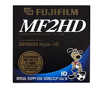 Package of 3.5-inch floppy disks (2HD) from Fujifilm, formatted for DOS 3.3.jpg