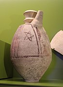 Vase peint avec des lignes et étoiles, Djemdet Nasr. Ashmolean Museum.