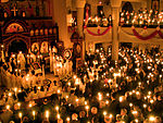 احتفالات سبت النور في الكنيسة اليونانية الأرثوذكسية.