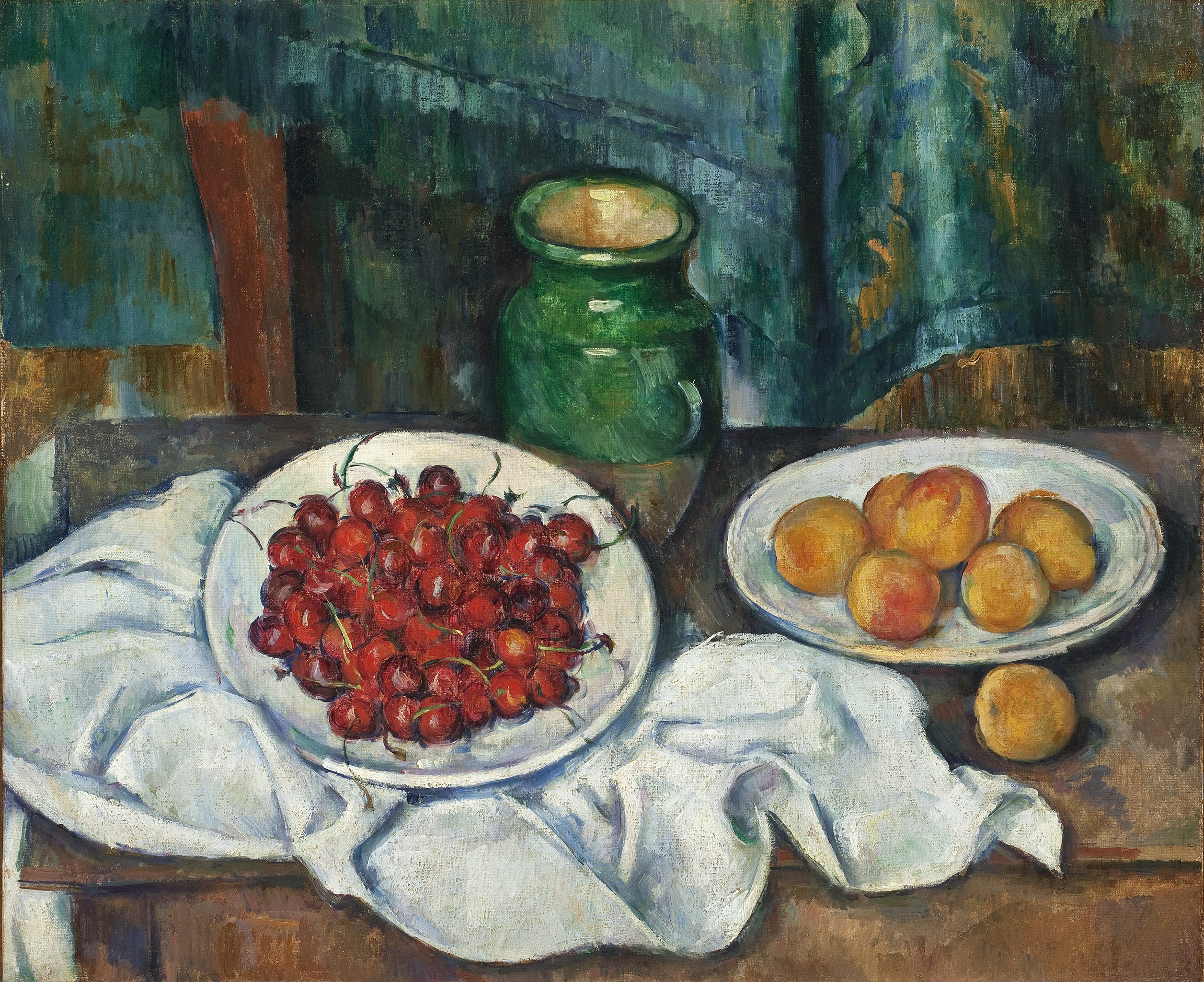 File:Paul Cezanne - Still Life with Cherries and Peaches, 1885