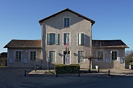 Town hall of Petit-Bersac, Dordogne, France, facade