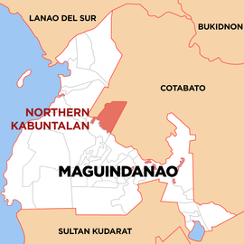 Kabuntalan do Norte na Maguindánao Coordenadas : 7°12'5.98"N, 124°28'29.05"E