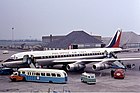 Un Douglas DC-8 à l'aéroport d'Amsterdam-Schiphol en 1963