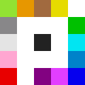 Un logo faisant écho à la palette de couleurs.