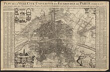 1694 (Nicolas de Fer, Plan de la ville, cité, université et fauxbourgs de Paris)