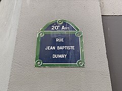 Plaque Rue Jean Baptiste Dumay - Paris XX (FR75) - 2021-06-10 - 2.jpg