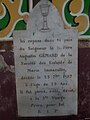 Plaque en hommage à Augustin Gémard dans la Basilique-cathédrale de l'Immaculée-Conception de Castries.