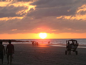 Coucher de soleil sur l'île de Maiandeua (Algodoal)