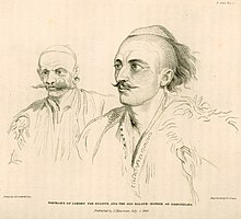 Portraits of Lambro the Suliote and the old Balouk-Bashee of Dervitzina (Thomas Smart Hughes, 1820). Portraits of Lambro the Suliote and the old Balouk-Bashee of Dervitzina - Hughes Thomas Smart - 1820.jpg