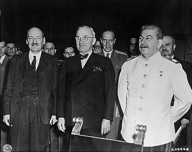 The "Big Three": Attlee, Truman, Stalin
