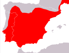 Distribución de Psammodromus hispanicus.