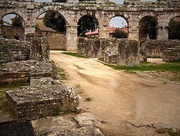 Scorcio dell'interno dell'Arena di Pola