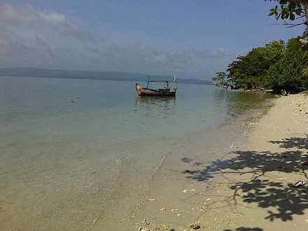 Beach at Liwungan island, Panimbang.