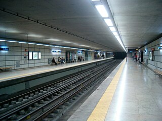 <span class="mw-page-title-main">Quinta das Conchas Station</span> Metro station in Lisbon, Portugal