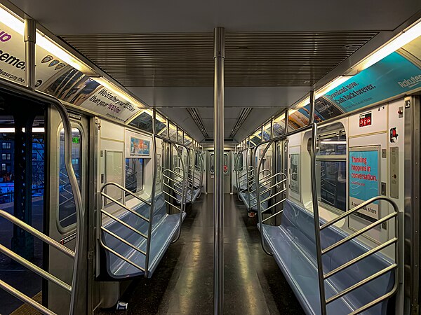 Interior of an R142A car