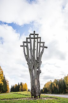 Rainiai Massacre place and chapel complex Telsiai 87.jpg