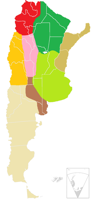 Provincias de Argentina, Regiones Turísticas, Patagonia, Cuyo