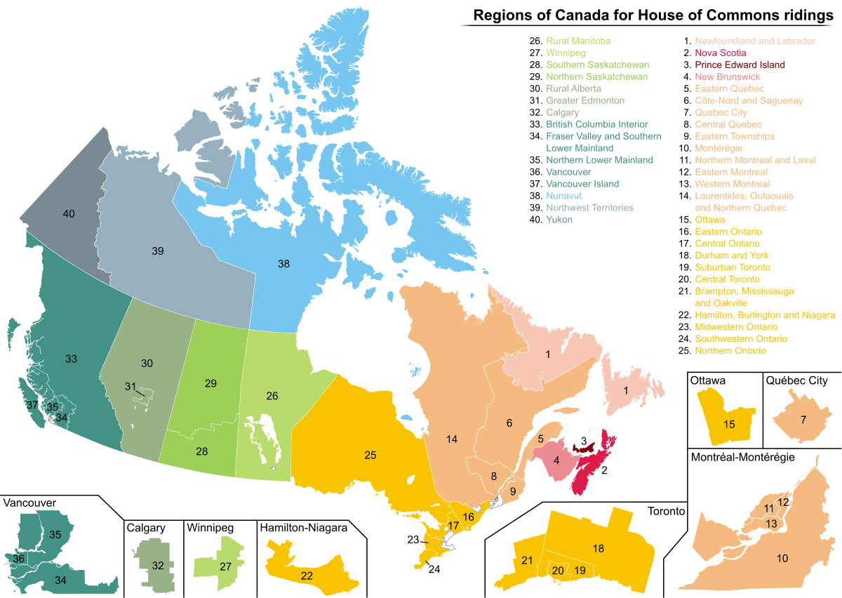Results Of The 2021 Canadian Federal Election By Riding Wikipedia