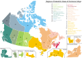 Regions of Canada comprising groups of House of Commons ridings.