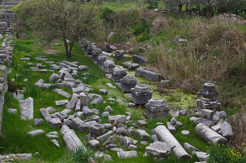 File:Remains of the stoa connecting the main Bath of Faustina to the Palaestra (Miletus).jpg