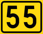 Finnish Road number 55 sign in SVG format.