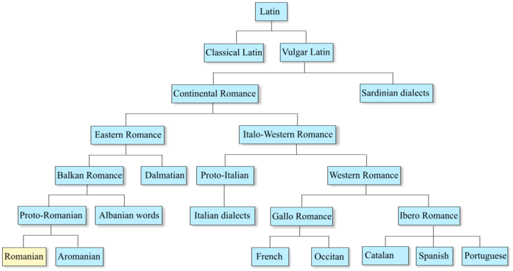 חלוקת השפות הרומאניות