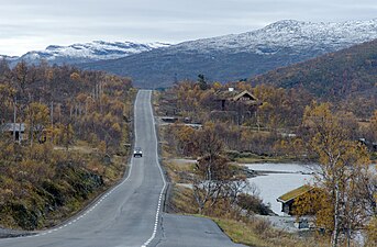 Riksväg 9 i Vinje kommun.