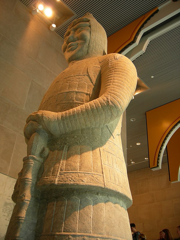 "Military Guardian", Chinese funerary statue. Seattle Art Museum, Seattle, Washington.