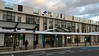 The head houses to Bowling Green subway station in New York City (above) and Arai Station in Sendai, Miyagi, Japan. (below) SS Arai station South Entrance.jpeg