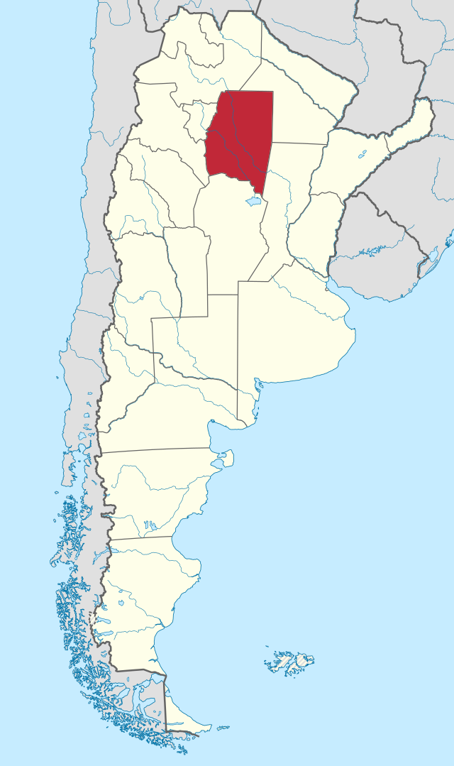 Poziția localității Provincia Santiago del Estero