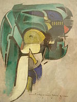 Мортон Шамберг. «Механічна абстракція», 1916, Музей мистецтв Філадельфії