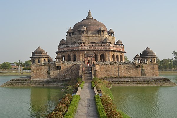 Sher Shah Suri Tomb in Sasaram. He was the founder of the Sur Empire and was born in Bihar to Pathan parents.