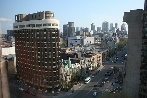 Sherbrooke Street East at Berri Street