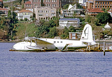 Short S.25 Sandringham of Ansett Flying Boat Services at Rose Bay Water Airport in Sydney in October 1970 when operating the schedule to Lord Howe Island