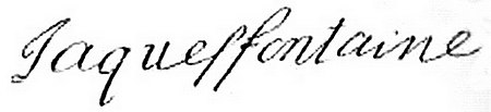 Signature of Jacques de la Fontaine.jpg