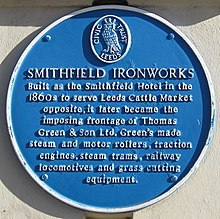 Smithfield Ironworks blue plaque Smithfield Ironworks blue plaque cropped 01.jpg