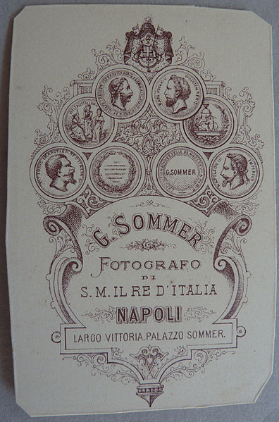 File:Sommer, Giorgio (1834-1914) - n. 2299 - revers.JPG