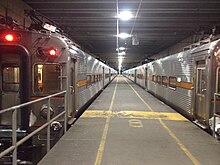 One of the South Shore Line platforms South Shore Line at Millennium Station.jpg