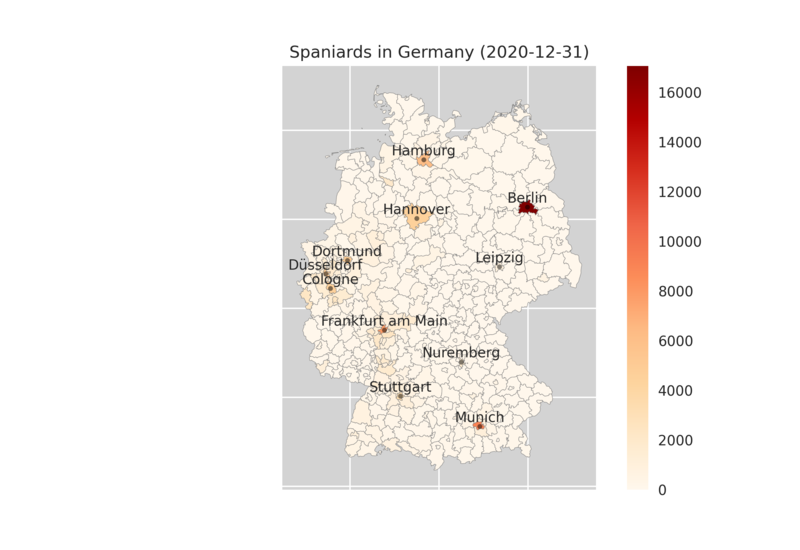 File:Spaniards in germany per kreise in 2020.png