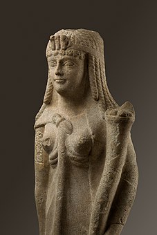 Statue of a Ptolemaic queen, perhaps Cleopatra VII, 200–30 BC, dolomitic limestone
