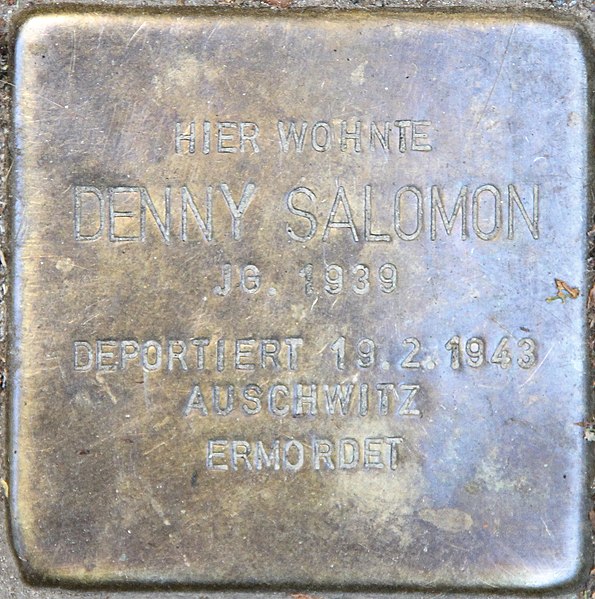 File:Stolperstein Sybelstr 5 (Charl) Denny Salomon.jpg