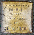 Struikelblok voor een Rommni (Achterstraße 50)