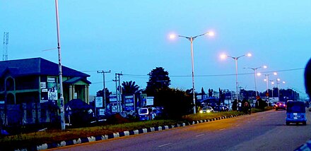 A street in Asaba, Summit road